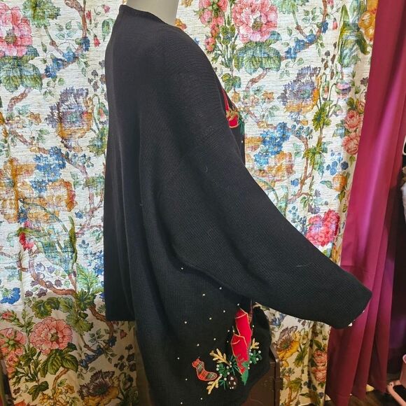 Studio Collection Woman 2X XXL Christmas Holiday sweater cardigan vintage Y2K - Picture 4 of 6